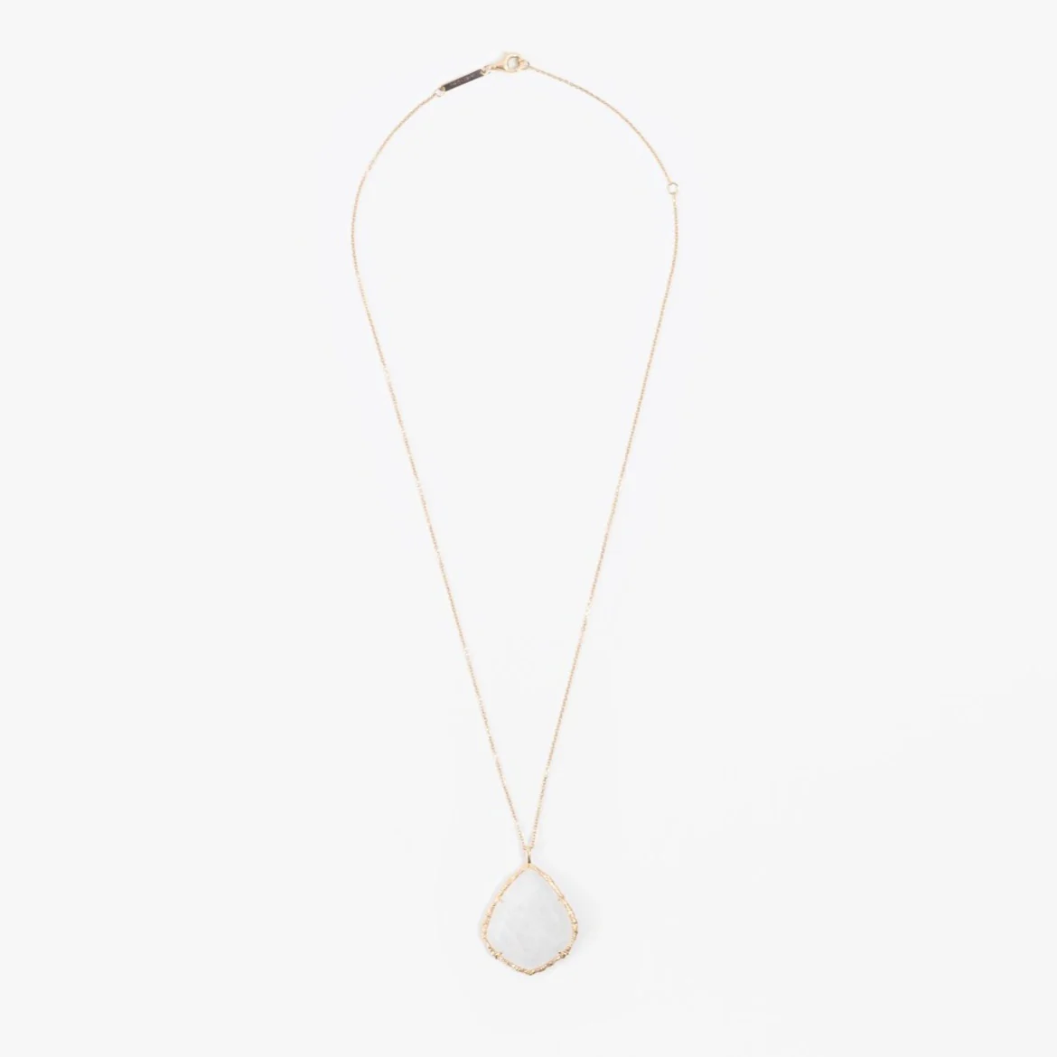 Trapezoid Necklace in Rainbow Moonstone - Image 5